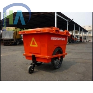Xe đẩy rác 660 lít bánh lớn