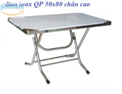 Bàn inox QP 50 x 80 chân cao Phú Hòa An
