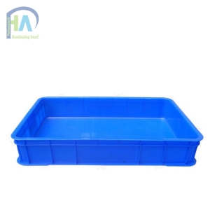 Thùng nhựa đặc cao 100 mm có nắp