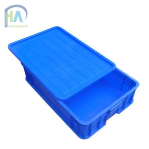 Thùng nhựa đặc cao 150 mm có nắp