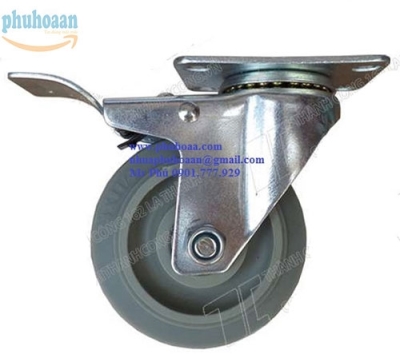 Bánh xe BHQ 100 xám khóa