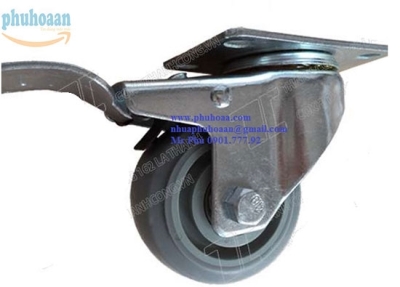 Bánh xe BHQ75 xám khóa