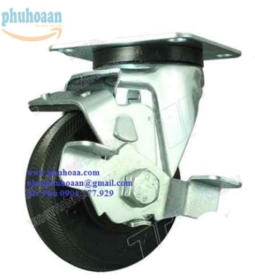Bánh xe DPL100 cao su khóa