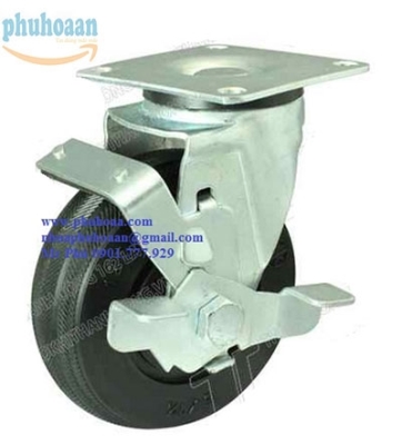 Bánh xe DPL130 cao su khóa