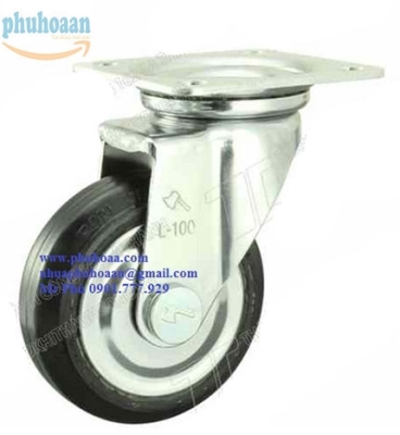 Bánh xe FSL100 cao su quay 