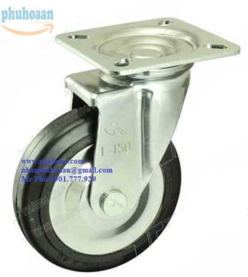 Bánh xe FSL150 cao su khóa