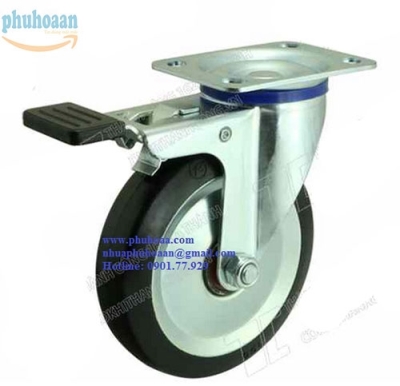 Bánh xe FSR150 cao su khóa