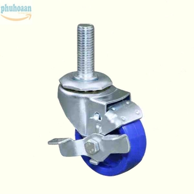 Bánh xe HB50 PU nhựa xanh vít khóa