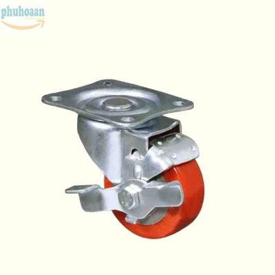 Bánh xe HB50 PU nhựa khóa