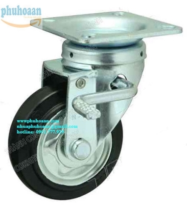 Bánh xe HBN100 cao su khóa