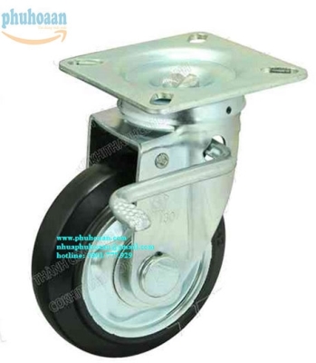 Bánh xe HBN130 cao su khóa