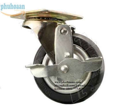 Bánh xe LK100 đen khóa