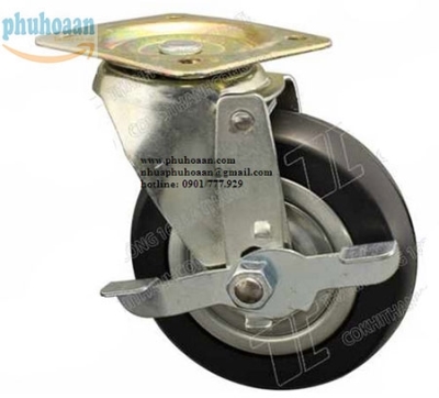 Bánh xe LK120 đen khóa