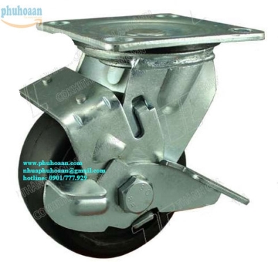 Bánh xe MK100 cao su PH khóa