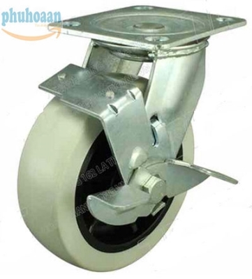 Bánh xe NXK150 nhựa xám khóa