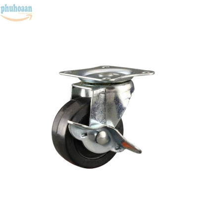 Bánh xe TQR40 cao su khóa