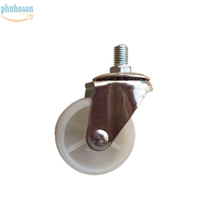 Bánh xe TQR40 cao su nhựa trắng vít