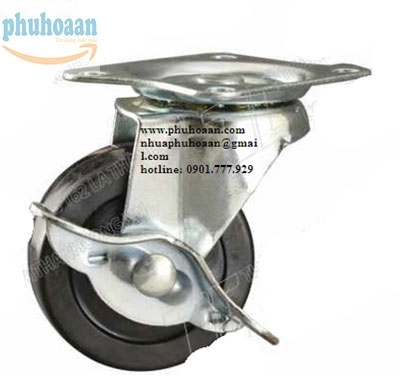 Bánh xe TQR 50 cao su khóa