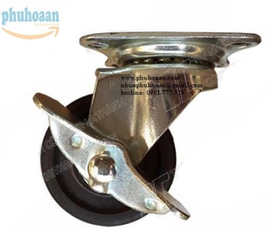 Bánh xe TQR 65 cao su khóa