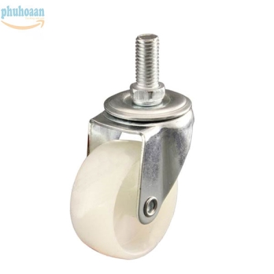 Bánh xe TQR75 nhựa trắng vít