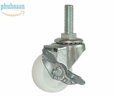 Bánh xe vít trắng có khóa