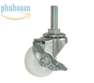 Bánh xe vít trắng có khoá
