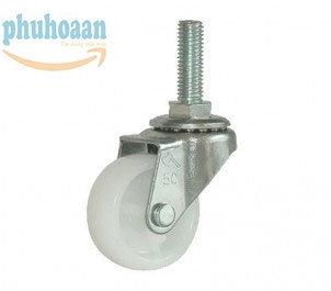 Bánh xe vít trắng không khoá