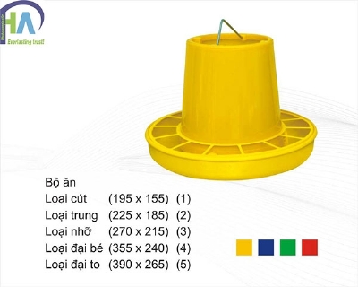 Bộ máng cho gà ăn