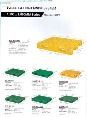 Pallet nhựa có kích thước đặc biệt