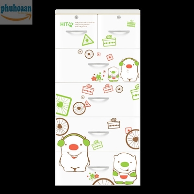 Tủ nhựa Hita họa tiết gấu trắng HT