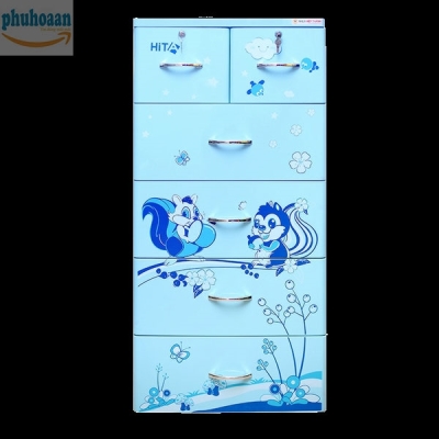 Tủ nhựa Hita họa tiết hoa sóc xanh HT