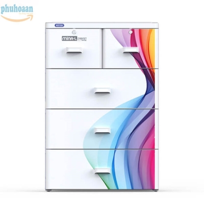 Tủ nhựa MINA size L họa tiết sóng DT chất lượng cao Phú Hòa An