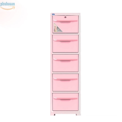 Tủ nhựa SAKE 2 hồng 5 ngăn DT