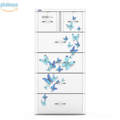 Tủ nhựa TABI size M họa tiết đàn bướm xanh DT
